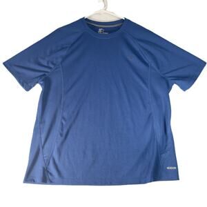Starter Dri Star Active Tee Mens L Blue Short Sleeve Workout Shirt Performance